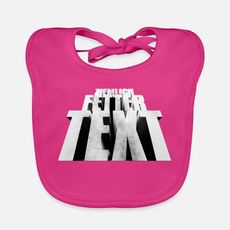 Pretty bold text Organic Baby Bibs