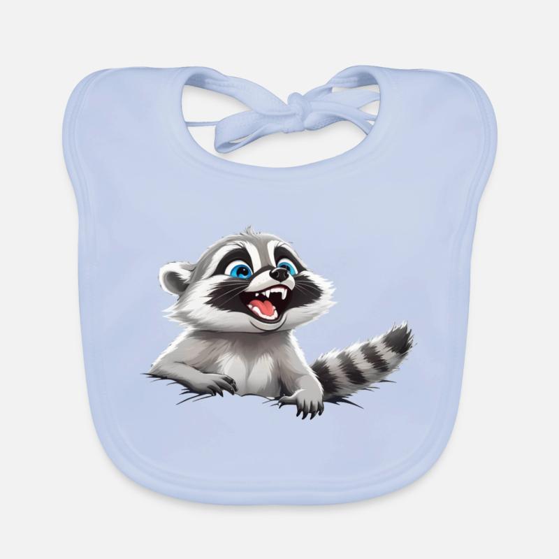 Drôle de raton laveur Bavoir bio Bébé
