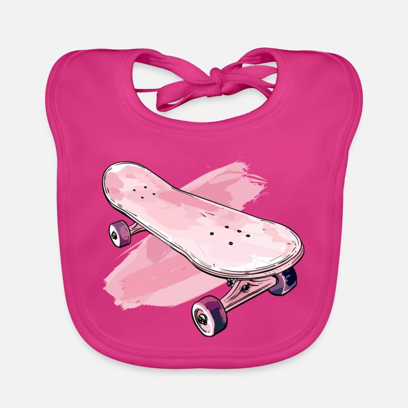 Skateboard Graphics Organic Baby Bibs