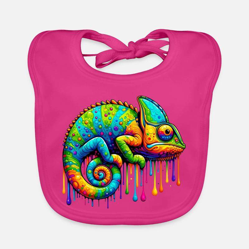 Caméléon Bavoir bio Bébé