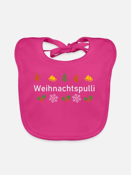 Weihnachtspulli - Baby Bio-Lätzchen - Fuchsia