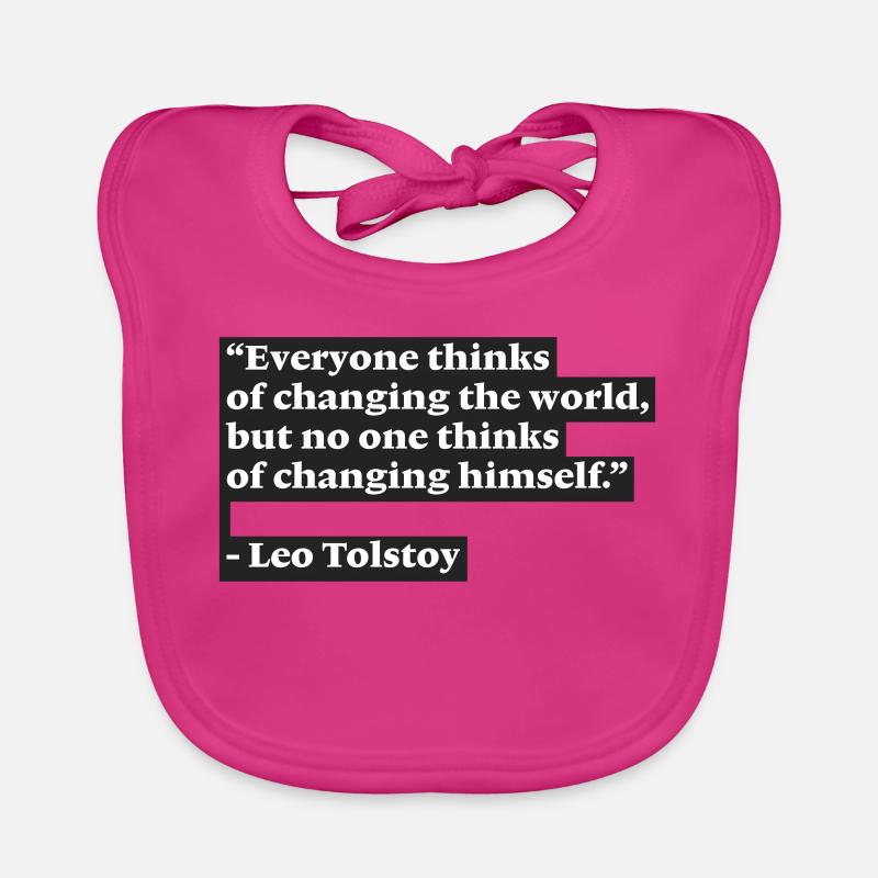 09 Tolstoï - Bavoir bio Bébé - fuchsia