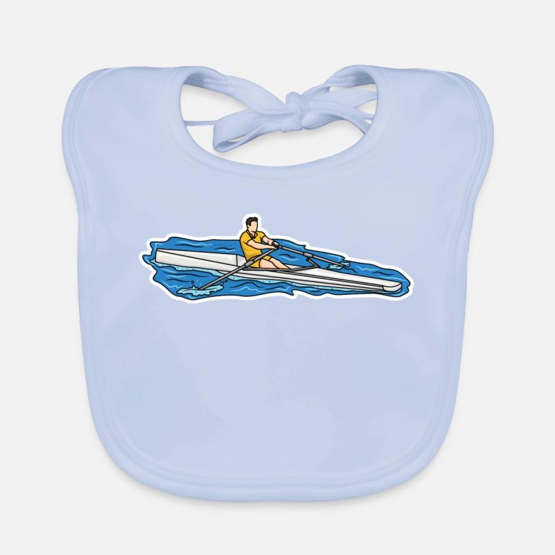 Rower Sketch Organic Baby Bibs