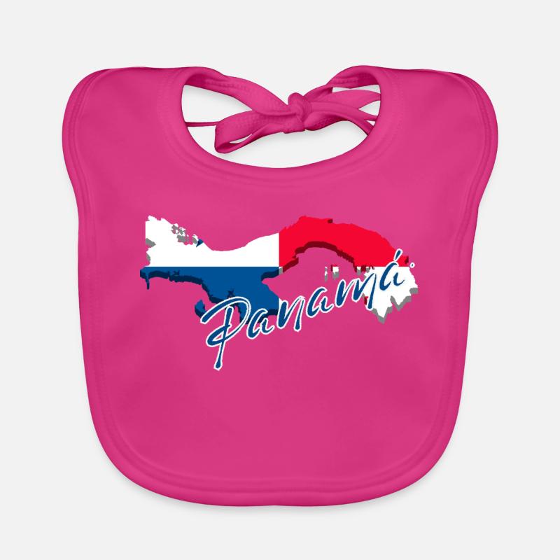 Drapeau du Panama, carte drapeau du Panama Bavoir bio Bébé
