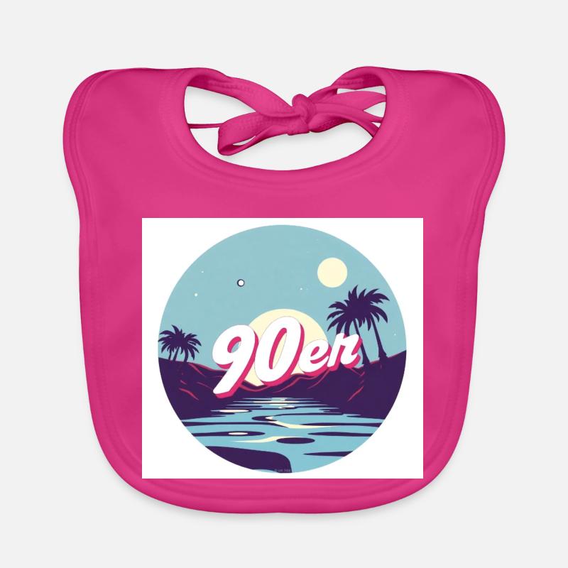 90‘s Summer - Baby Bio-Lätzchen - Fuchsia
