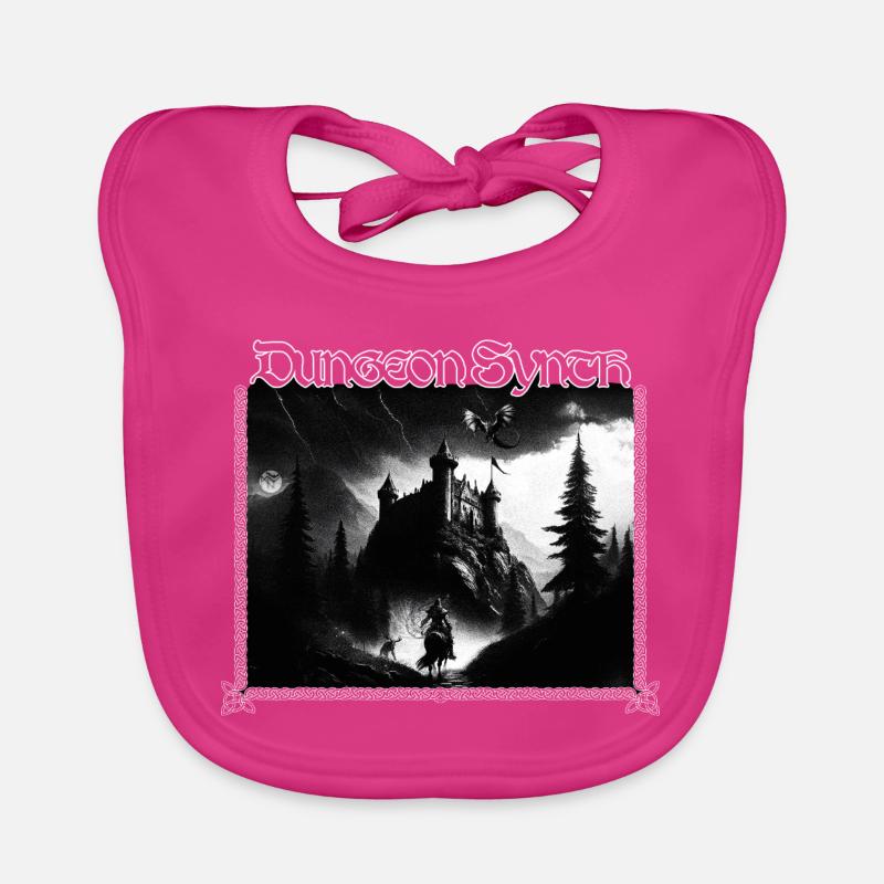 Dungeon Synth - Baby Bio-Lätzchen - Fuchsia