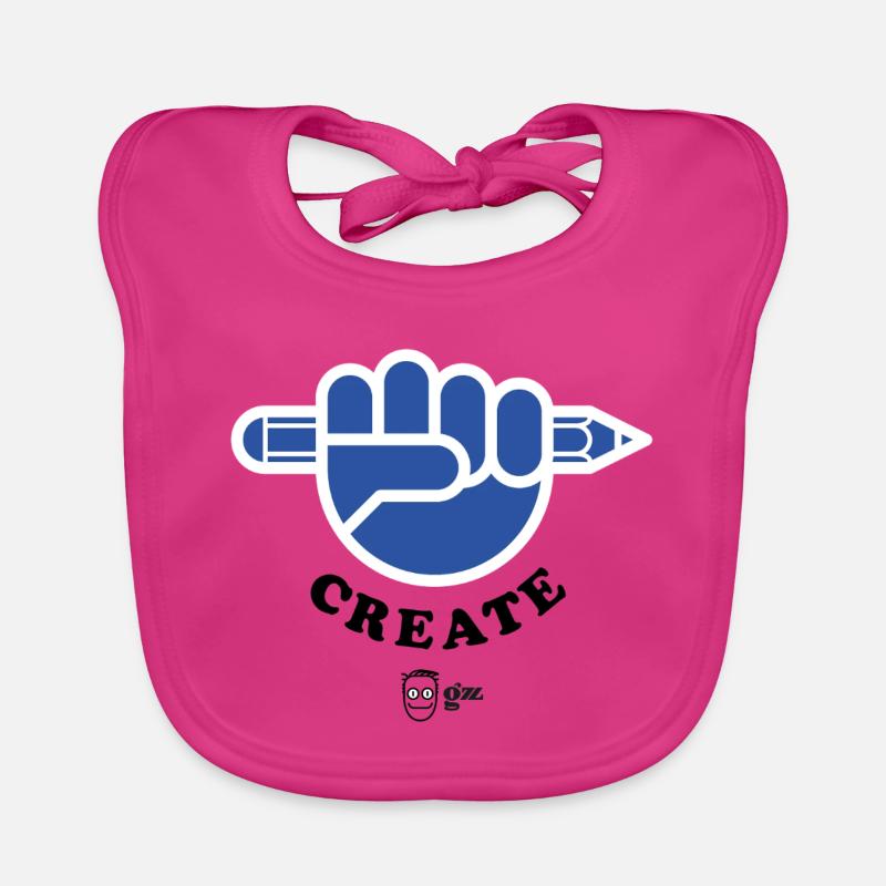 Create ! Dos - Bavoir bio Bébé - fuchsia