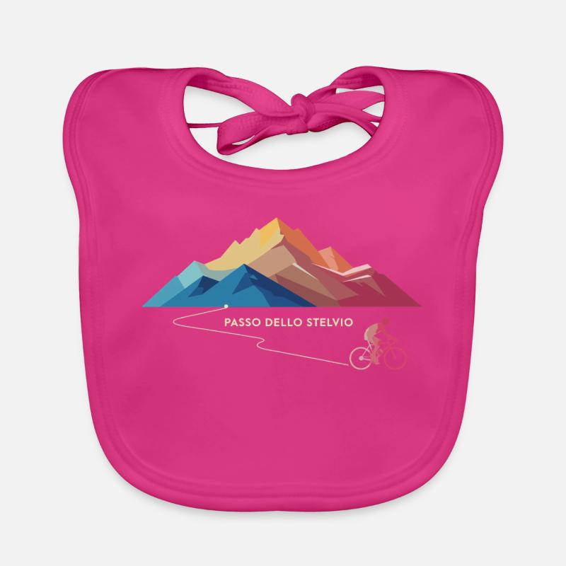 Passo Dello Stelvio Cycling Organic Baby Bibs