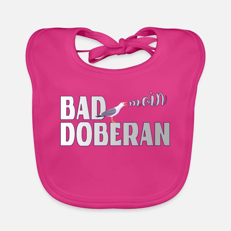 Möwe & Moin Bad Doberan Ostsee - Baby Bio-Lätzchen - Fuchsia