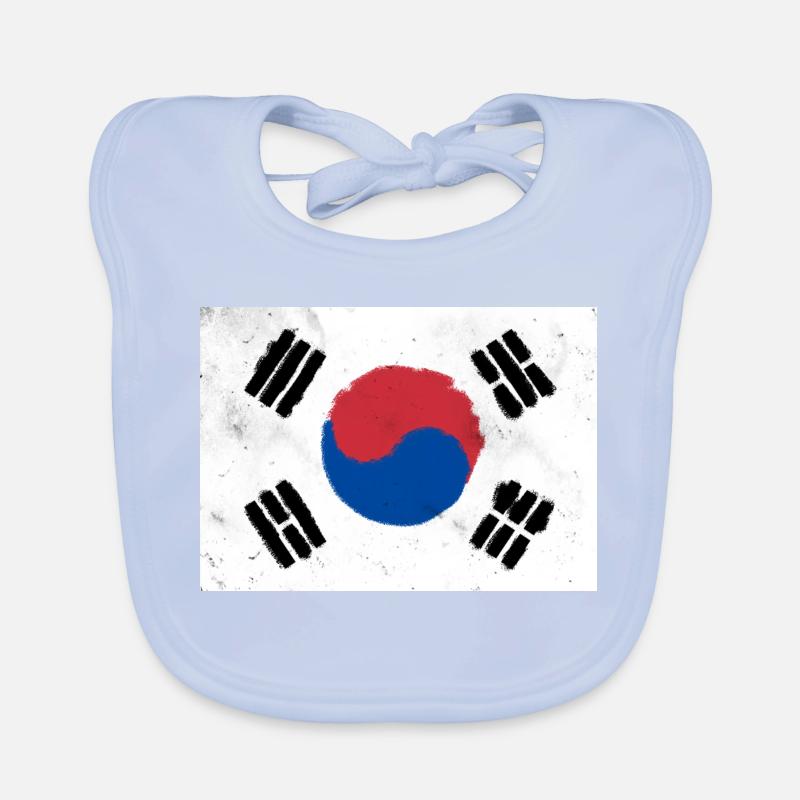Drapeau de la Corée du Sud Bavoir bio Bébé