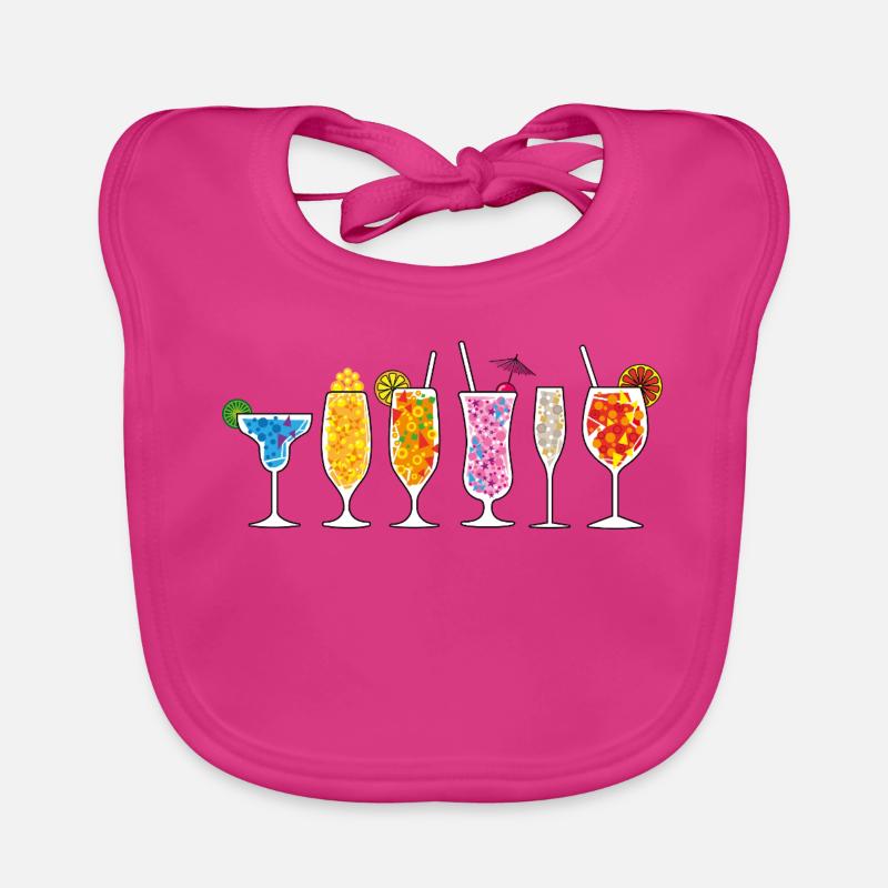 Summer Drinks Organic Baby Bibs