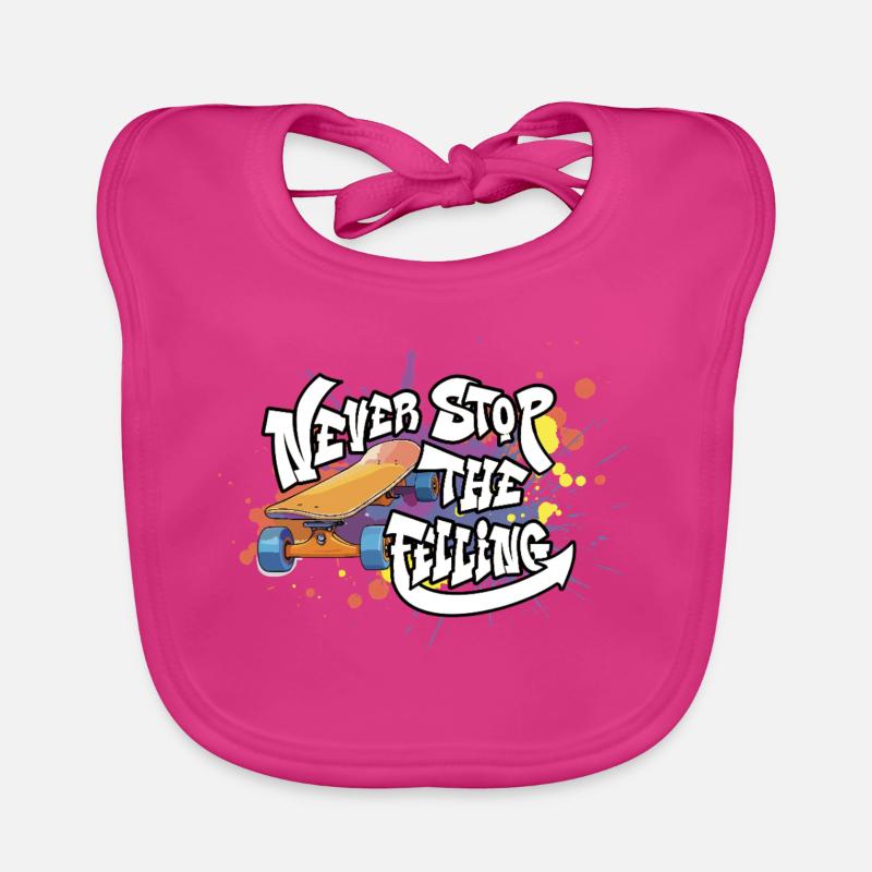 Skateboard Graffiti Motivation Design Baby Bio-Lätzchen