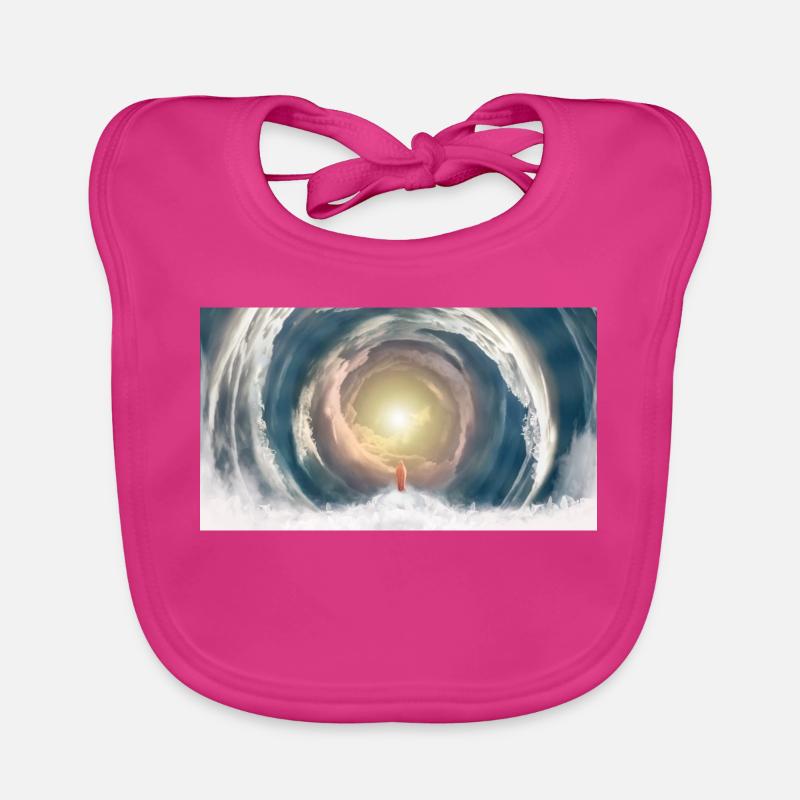 Celestial Light Beam Organic Baby Bibs