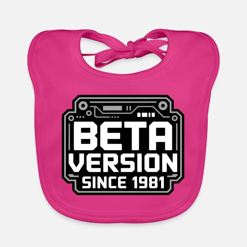Retro Tech Logo Design Baby Bio-Lätzchen