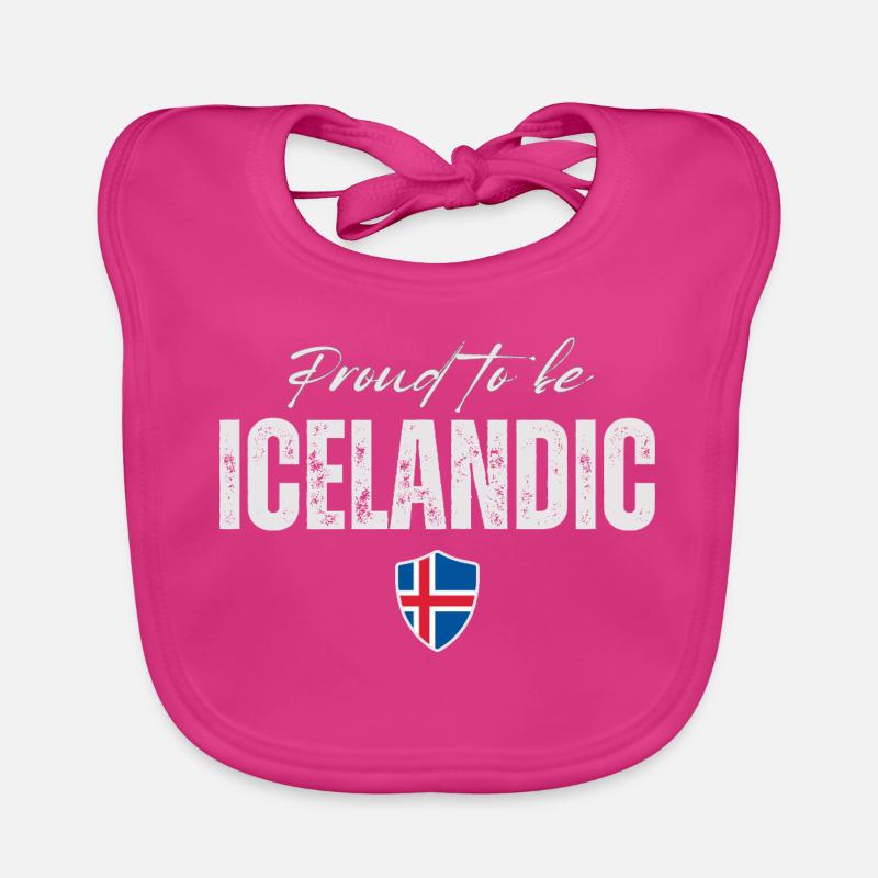 Icelandic Pride, Iceland Flag Organic Baby Bibs
