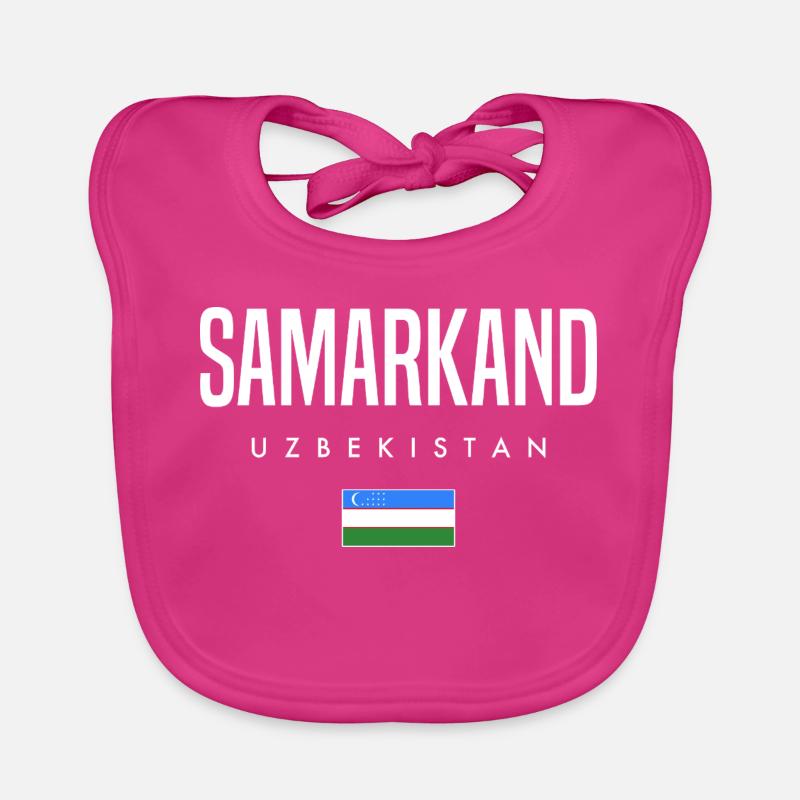 Samarcande, Ouzbékistan - Bavoir bio Bébé - fuchsia