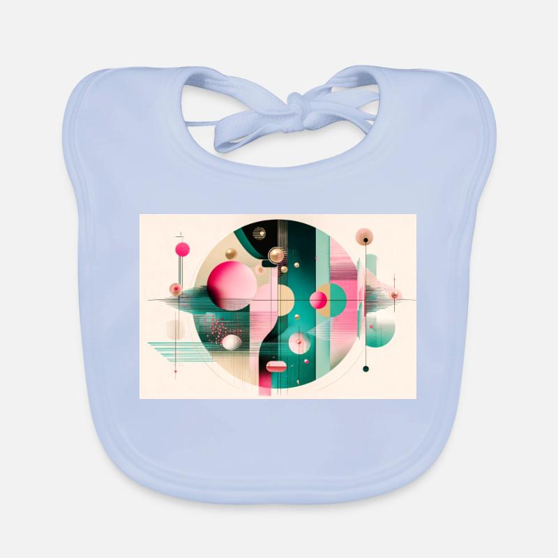 Abstrakte Komposition mit Farbflug Baby Bio-Lätzchen