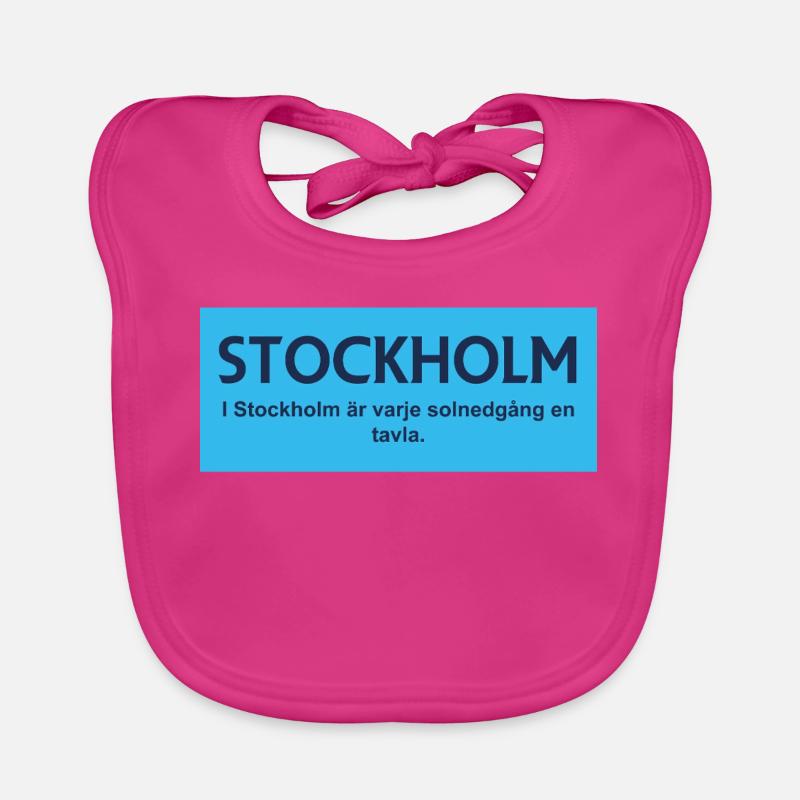 Conception de panneau de coucher de soleil à Stockholm Bavoir bio Bébé