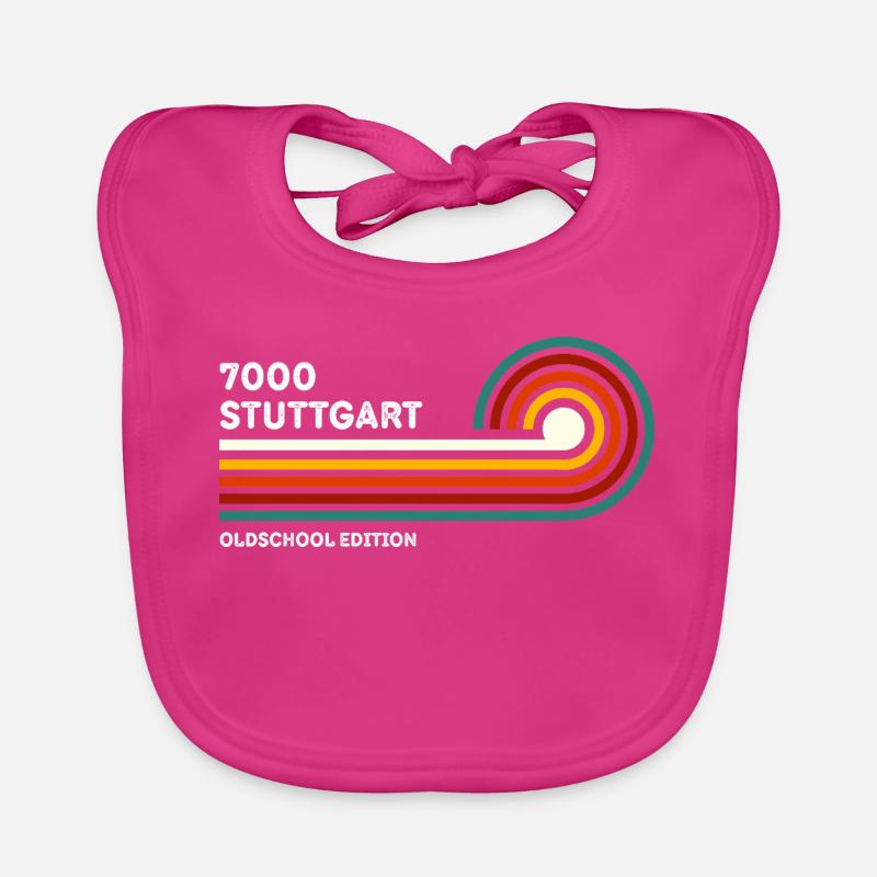 Stuttgart Retro Chemise 7000 Code postal 80s Bavoir bio Bébé