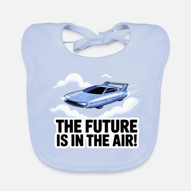 Retro-futuristisches fliegendes Autodesign Baby Bio-Lätzchen
