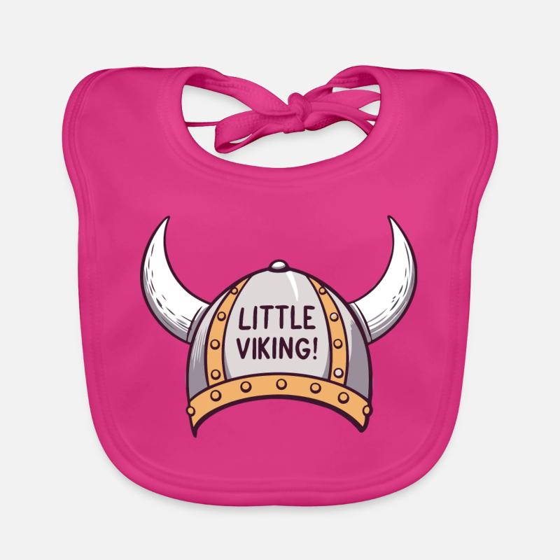 Kleiner Wikinger Horne Helm Fun Baby Bio-Lätzchen