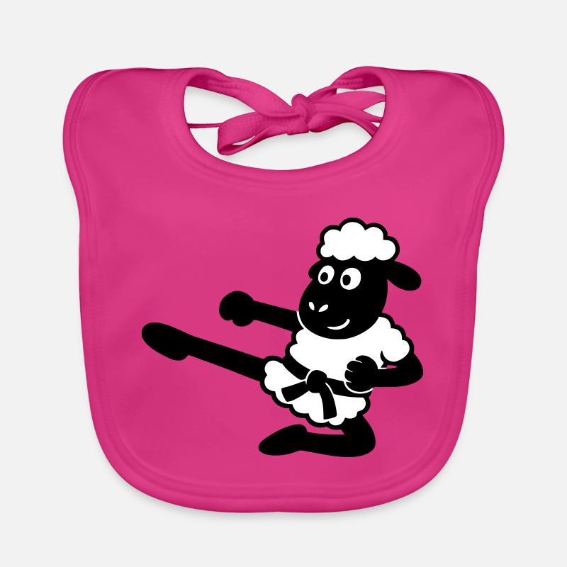 Karate Schaf Baby Bio-Lätzchen