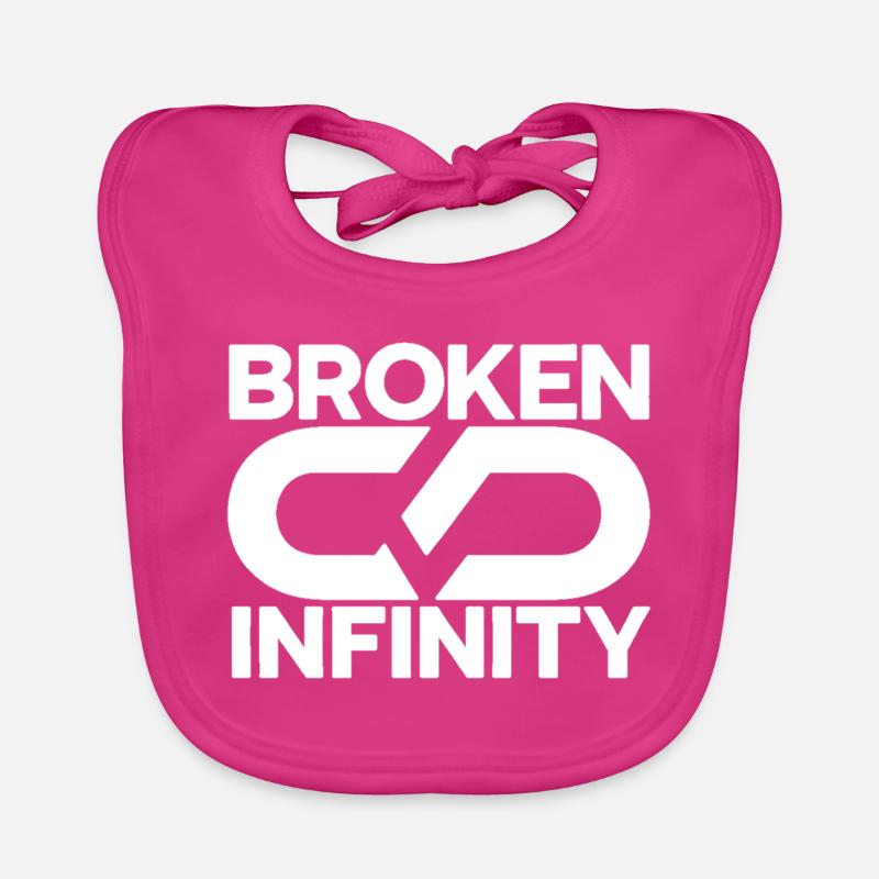 broken_infinity_white - Bavoir bio Bébé - fuchsia