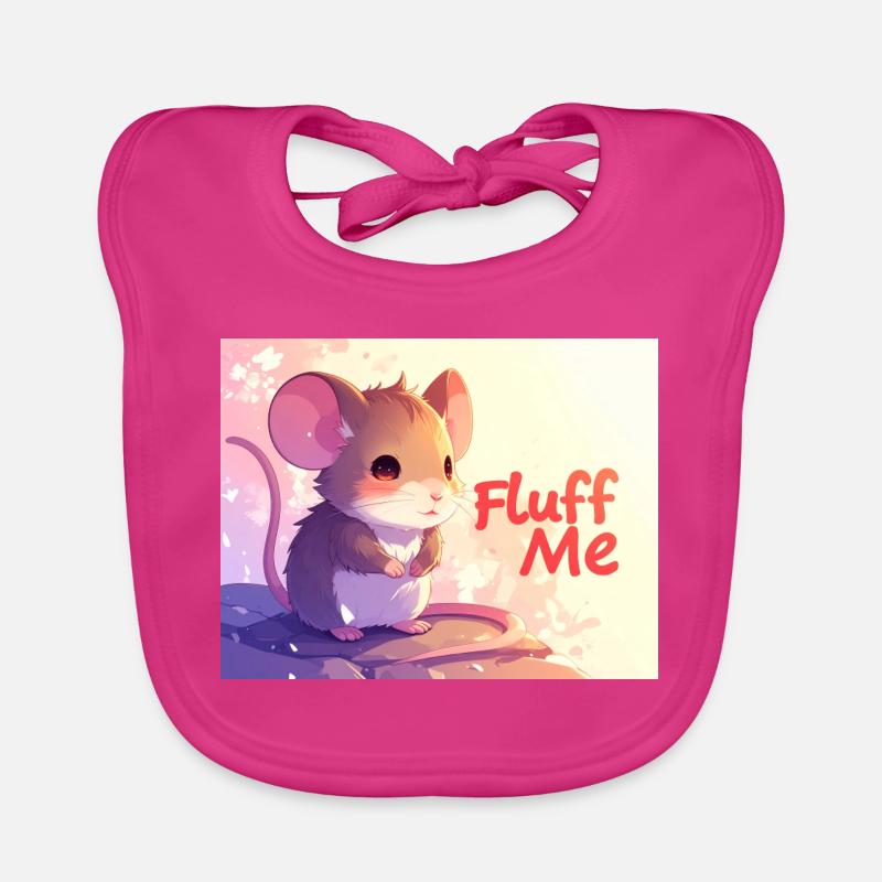 Mouse Fluff me Organic Baby Bibs