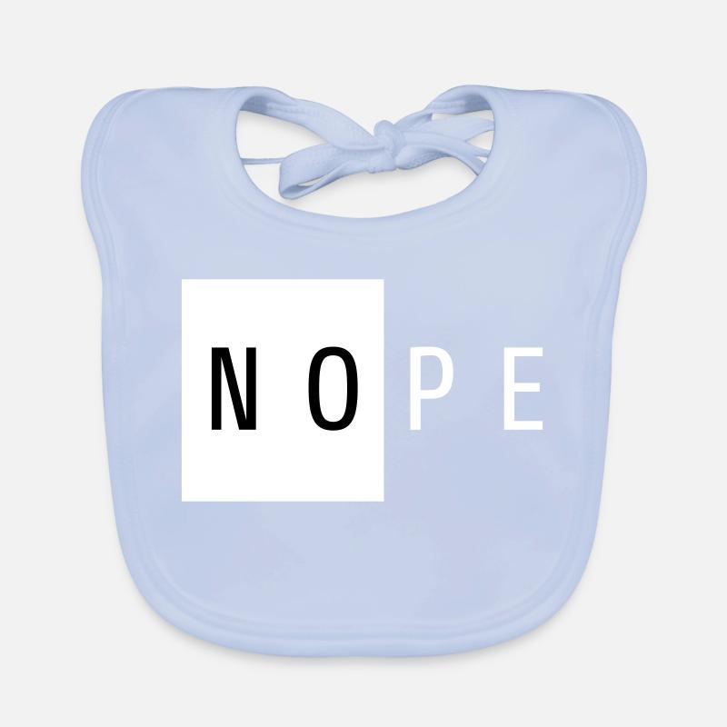 Nope White Geschenk Baby Bio-Lätzchen