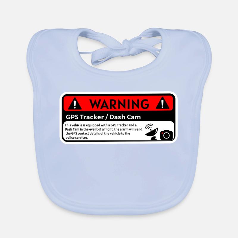 Dash Cam GPS Alert Organic Baby Bibs