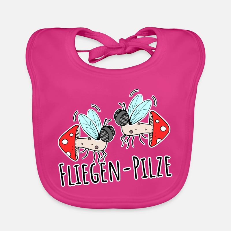 Two Fly Mushrooms Organic Baby Bibs