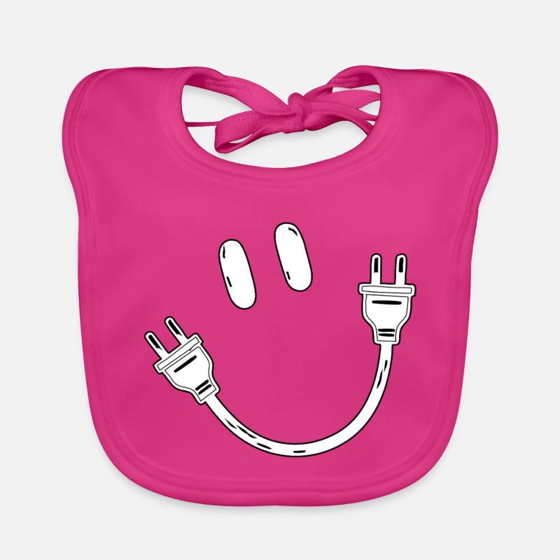 Strom Schuko Stecker Steckdose Elektrik Geschenk Baby Bio-Lätzchen