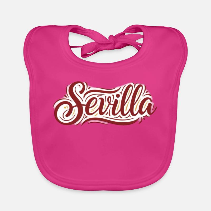 Sevilla Vintage Script Tee Baby Bio-Lätzchen