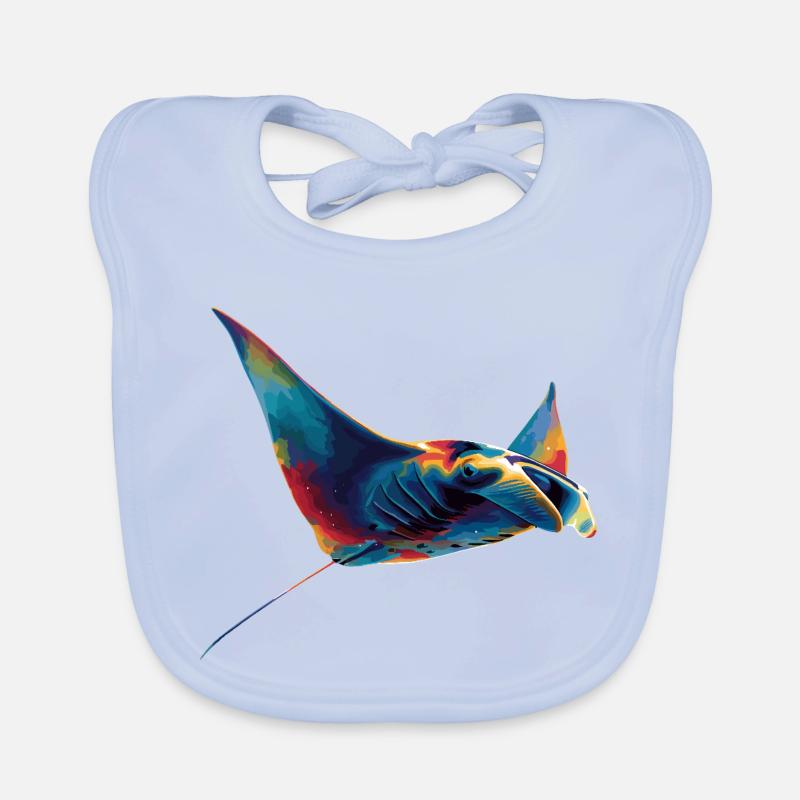 Manta Rochen Teufelsrochen Stachelrochen Taucher Baby Bio-Lätzchen