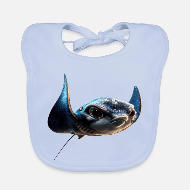 Manta Rochen Teufelsrochen Stachelrochen Taucher Baby Bio-Lätzchen