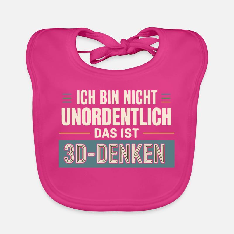 Je ne suis pas désordonné, c’est de la pensée 3D Bavoir bio Bébé