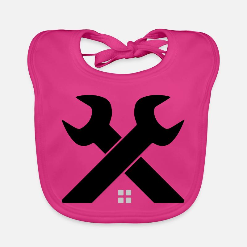 Logo de la maison et de l’artisanat – Clé croisée Bavoir bio Bébé