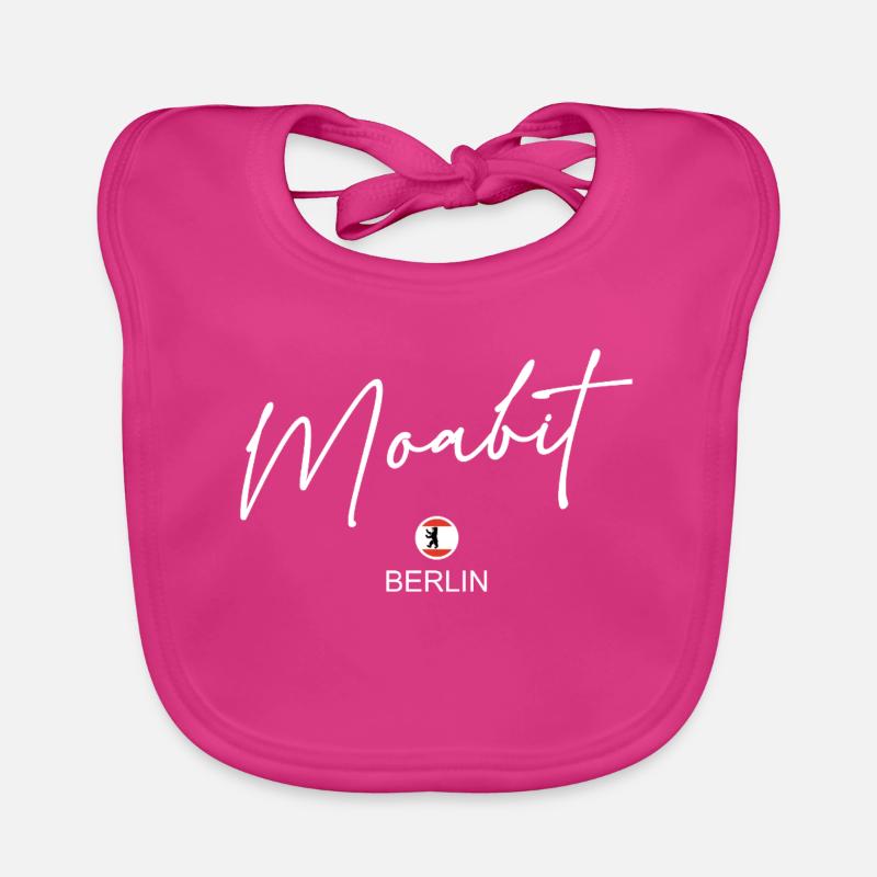 Moabit - Berlin Flag - Berlin Bear Organic Baby Bibs