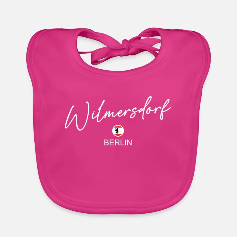 Wilmersdorf - Berlin Flagge - Berliner Bär Baby Bio-Lätzchen
