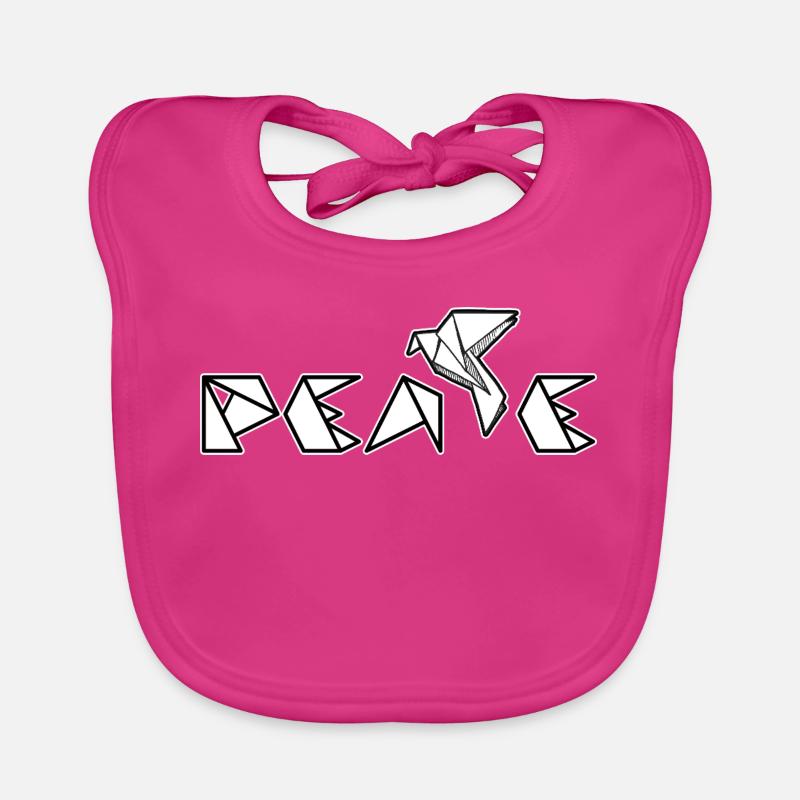 peace - Baby Bio-Lätzchen - Fuchsia