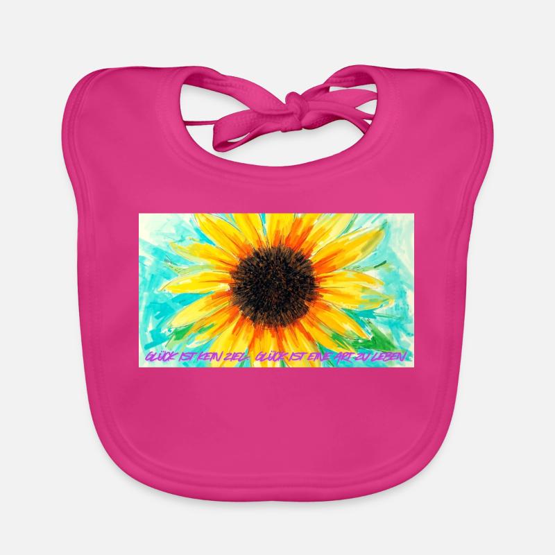 Sonnenblume Farbrausch Kunst Baby Bio-Lätzchen