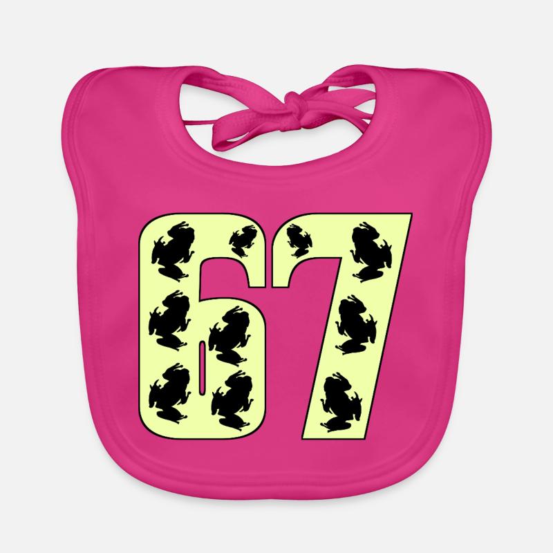 67 Numbers Number 67 Organic Baby Bibs
