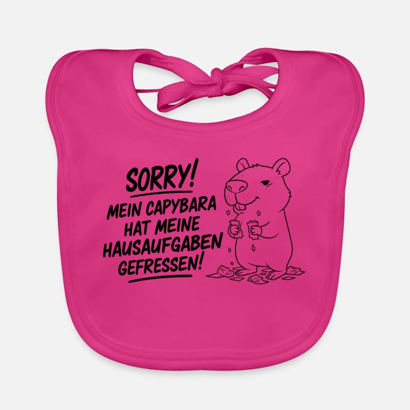 Sorry! Capybara ate my homework Organic Baby Bibs