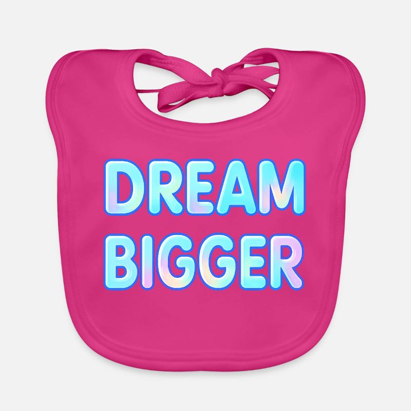Dream Bigger Gradient Typografie Baby Bio-Lätzchen