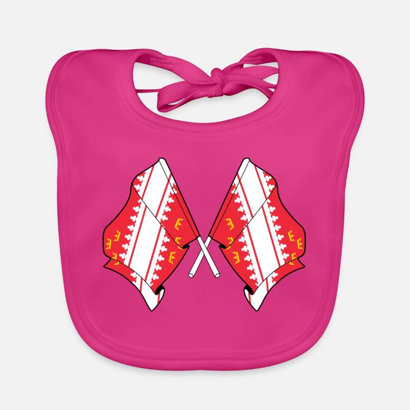 Drapeaux d’Alsace croisés Bavoir bio Bébé
