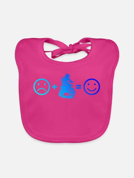 Motocross Vibes für Motocross - Baby Bio-Lätzchen - Fuchsia