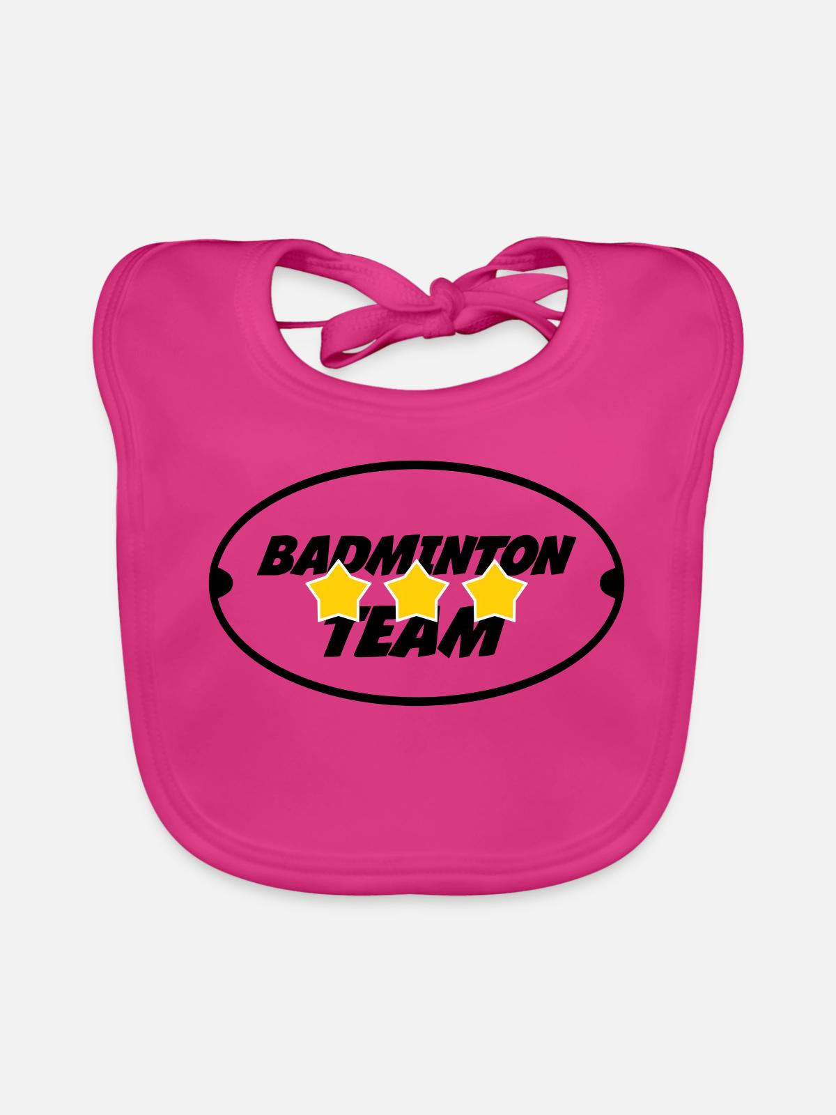 Equipe de Badminton - Bavoir bio Bébé - fuchsia - Devant