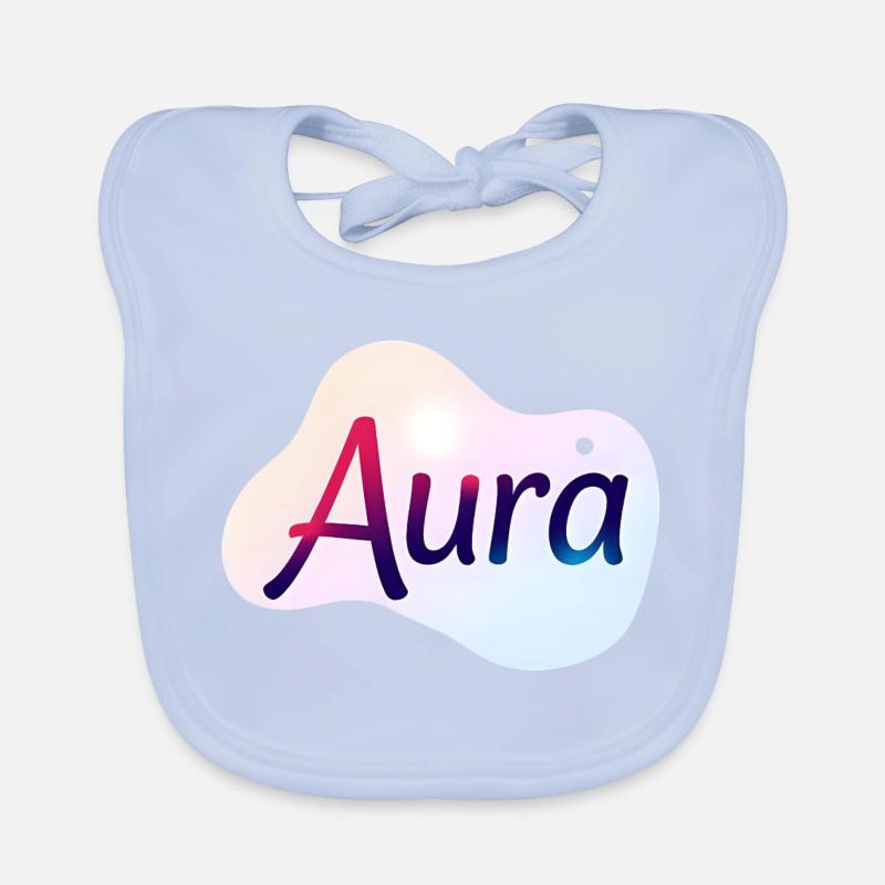Aura – Design Typographique Coloré Moderne Bavoir bio Bébé