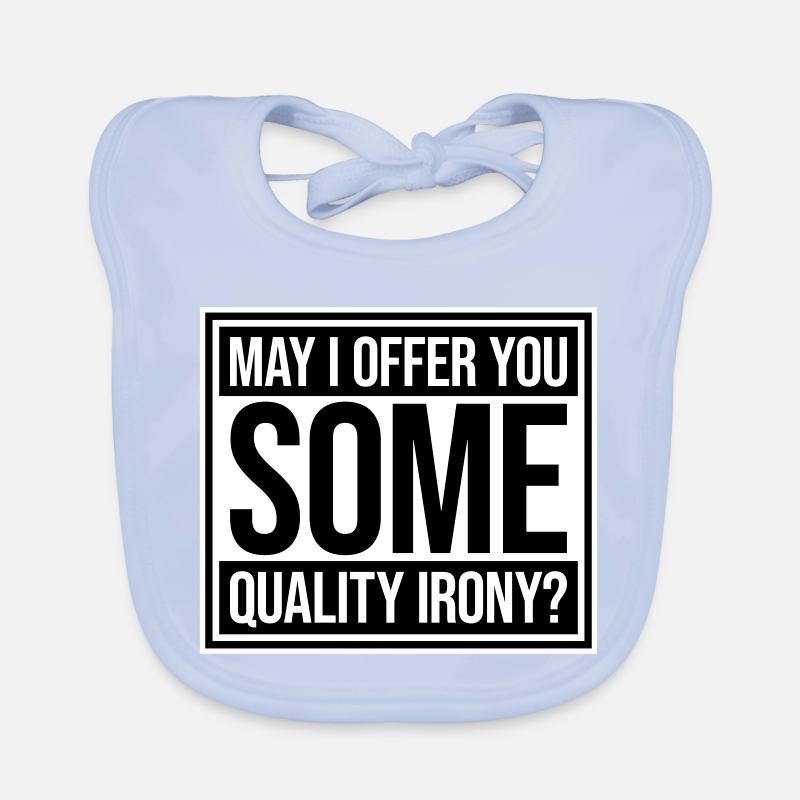 Puis-je vous offrir un peu d’ironie de qualité, Lustiger Spruch Bavoir bio Bébé