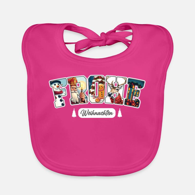 Merry Christmas Organic Baby Bibs